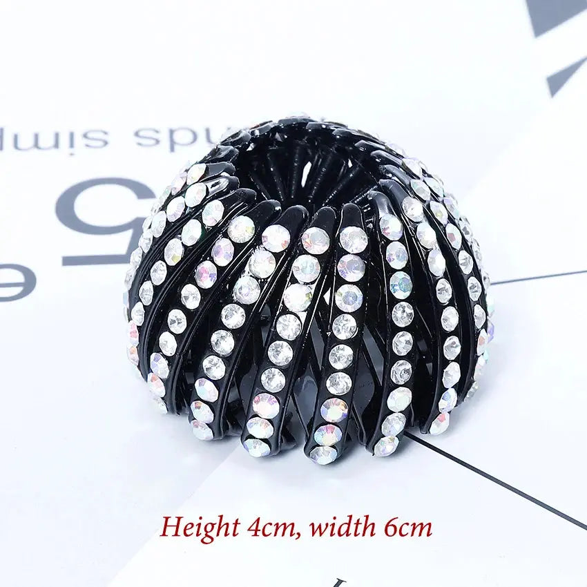 Chignon cheveux strass élégant pour coiffures raffinées - TayShop