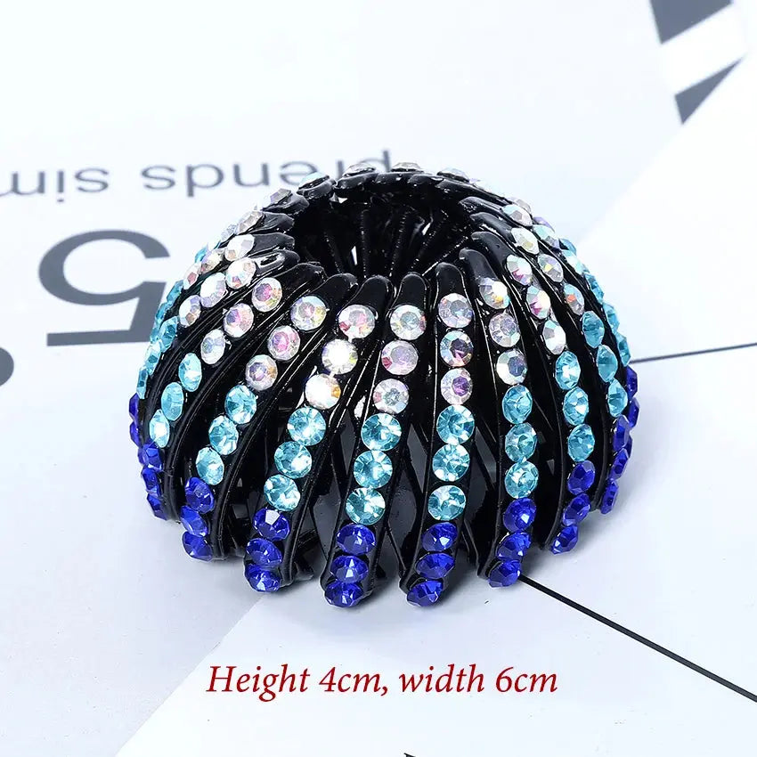 Chignon cheveux strass élégant pour coiffures raffinées - TayShop