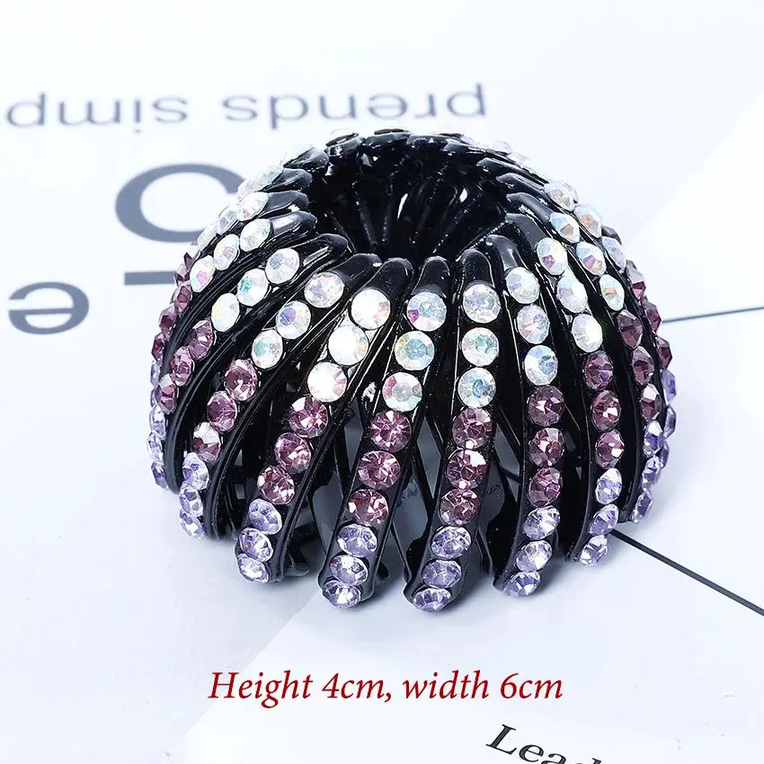 Chignon cheveux strass élégant pour coiffures raffinées - TayShop