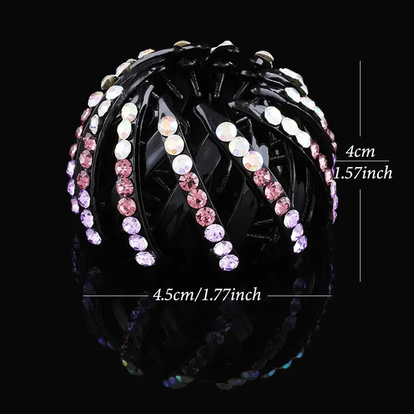 Chignon cheveux strass élégant pour coiffures raffinées - TayShop