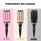 Boucleur triple professionnel pour boucles wavy longue tenue