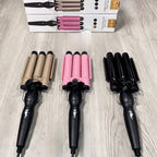 Boucleur triple professionnel pour boucles wavy longue tenue