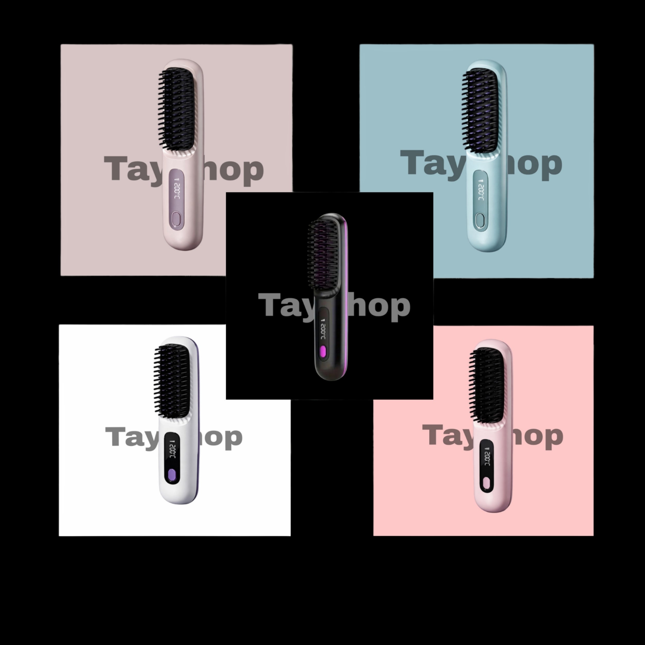 Brosse lissante sans fil rechargeable – Lissage rapide