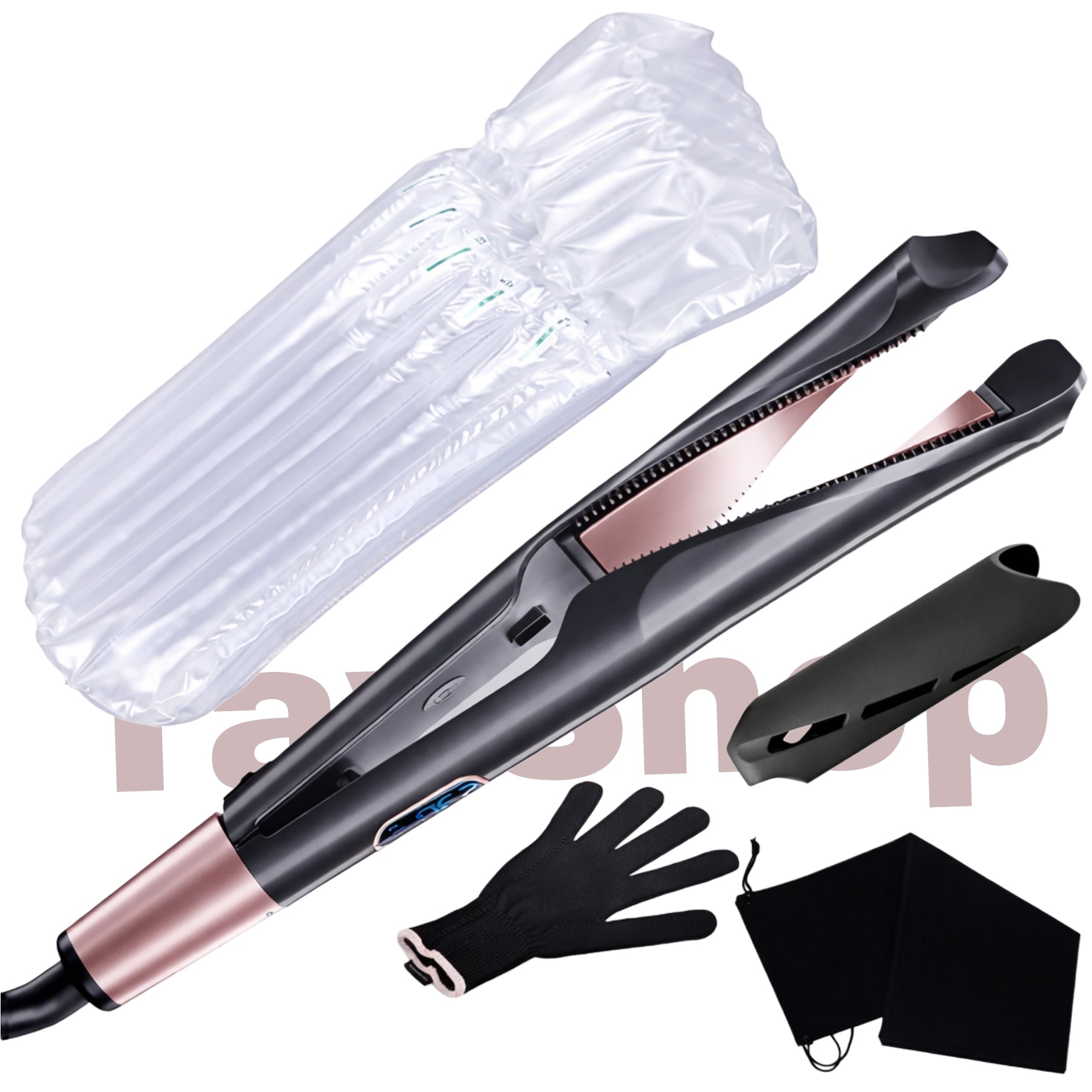 Lisseur boucleur 2 en 1 professionnel pour cheveux lisses et bouclés