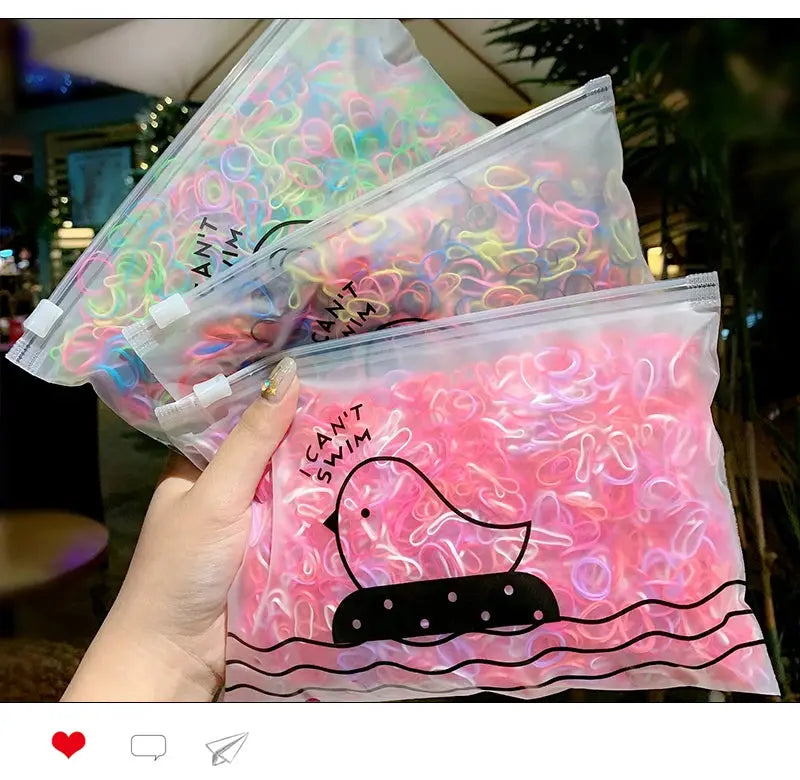 Élastiques cheveux silicone résistants et multicolores - TayShop