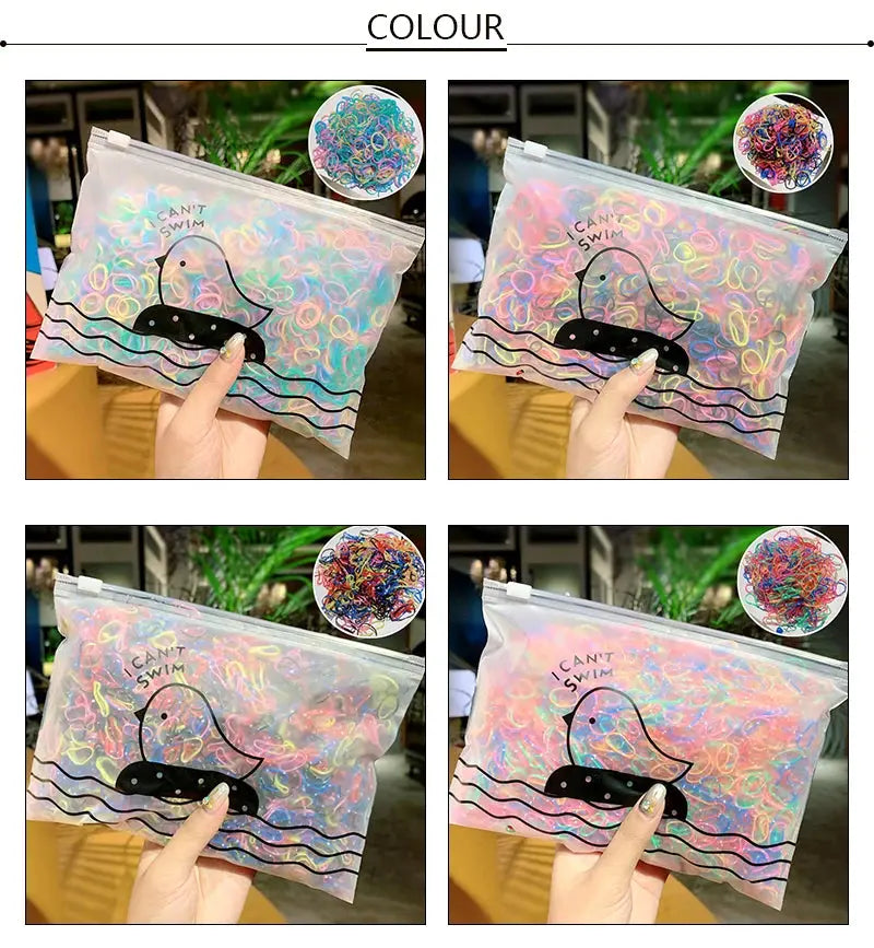 Élastiques cheveux silicone résistants et multicolores - TayShop