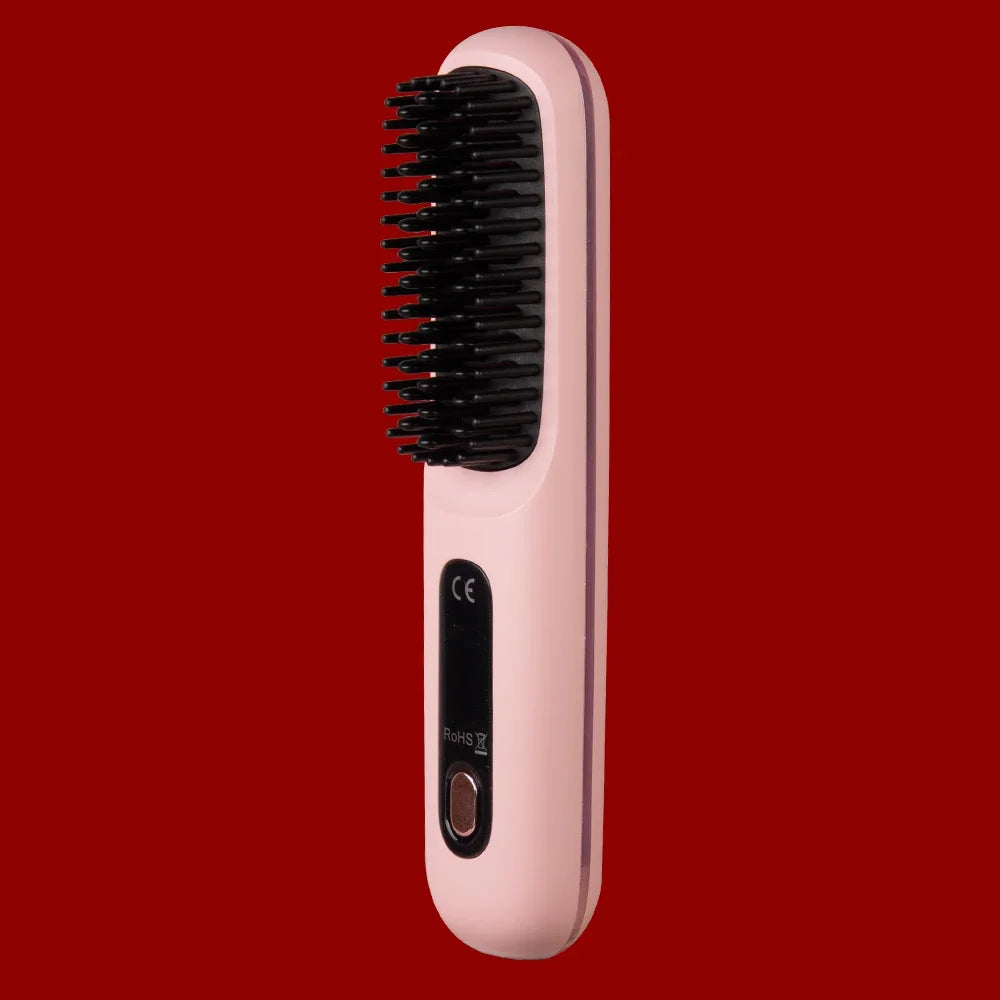 Wireless Hair Straightener Brush Ceramic Heating Smooth hair care Comb Portable Negative Ion Hair Care Comb