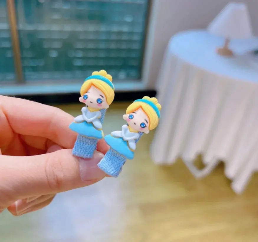 Lot d’Élastiques à Cheveux Fantaisie – Motifs Princesses 10 Pairs - TayShop